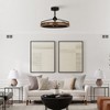 Parrot Uncle 27" Rustic Black Downrod Mount Fandelier LED Ceiling Fan - 2 of 4