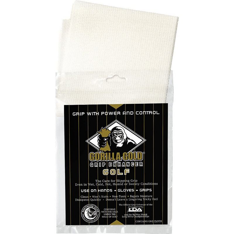 Gorilla Gold Reusable Tackifying Golf Grip Enhancer Towel, 1 of 4