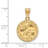 Black Bow Jewelry 14k Yellow Gold Plated Sterling Silver Boise State Broncos NCAA Medium Pendant - 2 of 3