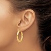 Black Bow Jewelry 4mm x 29mm (1 1/8 Inch) 14k Yellow Gold Classic Round Hoop Earrings - 3 of 4