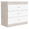 Dresser 29"H, Three Drawers, Metal Hardware, Superior Top, Light Gray / White - 3 of 4