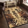 Okak Southwest Door Mat with Cowhide Design, Stain-Resistant Entryway Rug with Jute Backing, Kid & Pet Friendly Living Room Rug, Black, Black - 4 of 4