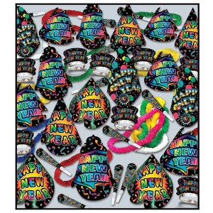 Beistle New Year Grand Asst for 100 Multicolored - 1 of 2