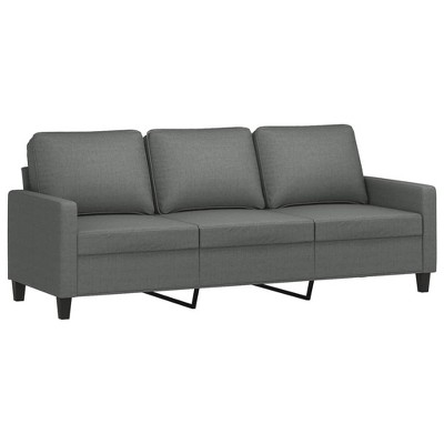vidaXL Sofa Chair Upholstered Accent Armchair Sofa Comfort Dark Gray Fabric - Dark gray 70.9"