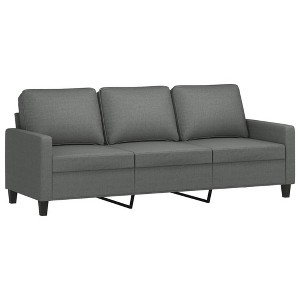 vidaXL Sofa Chair Upholstered Accent Armchair Sofa Comfort Dark Gray Fabric - Dark gray 70.9" - 1 of 4
