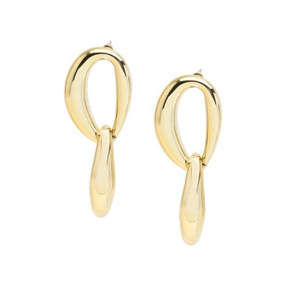 SOHI Women's White Link Drop Earrings