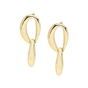 SOHI Women's White Link Drop Earrings - 1 of 3
