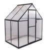 COMHOMA Greenhouse for Outdoors , Stronger Wind Protection and Roof Vent, Walk-in Large Aluminum Sun room Winter Proof, Black - 2 of 4