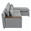 NicBex Modern 109.8" Sectional Sofa Modular L Shape Sofa Couch with 3 Pillows and Storage Space for Living Room Apartment - 4 of 4