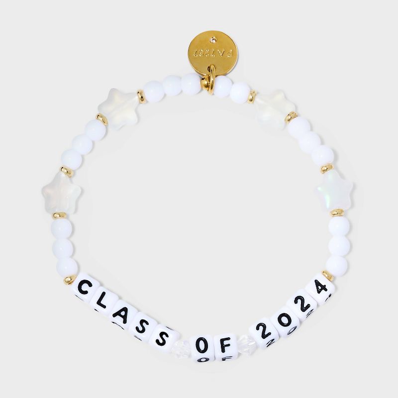 Little Words Project Class of 2024 Beaded Bracelet - White, 3 of 6