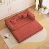 78.8'' Corduroy Modular Convertible Sofa Bed with Removable Backrest, Folding Seat Bag and Semi-Circular Armrests - 3 of 4
