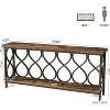 Tribesigns 70.9" Industrial Console Sofa Table, 2-Tier Entryway Accent Table for Living Room, Hallway, Entry, Rustic Brown - 2 of 4
