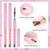 Saviland 3-Pc Sculpt Brush Set: #6/8/12 for Acrylic & 3D Art - Artist's Core Essentials. - 3 of 4