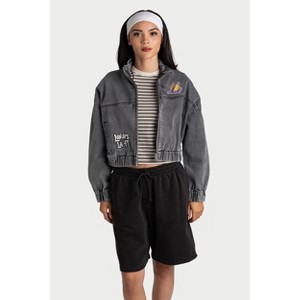 NBA Los Angeles Lakers Denim Cropped Jacket - XS : Target