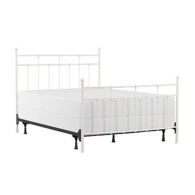 Queen Providence Metal Bed with Spindle and Casting Design Soft White - Hillsdale Furniture