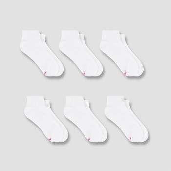 Hanes Performance Women's Cushioned 6pk No Show Athletic Socks - White ...