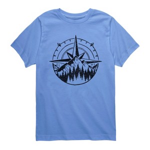 Boys' - Instant Message - Compass Nature Scene Short Sleeve Graphic T-Shirt - 1 of 4