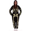 #followme Glow In The Dark Skeleton Adult Bodysuit Pajamas - 3 of 4