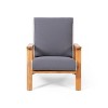 Paloma Outdoor Acacia Wood 4 Seater Chat Set with Cushions: Weather-Resistant - Christopher Knight Home - 3 of 4