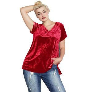 ellos Crushed Velour Tee - 1 of 4