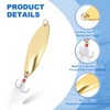Unique Bargains Treble Hooks Metal Spinner Fishing Lures for Freshwater Saltwater Salmon 10 Pcs - 3 of 4