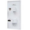 Monoprice Recessed HDMI Wall Plate, with 1* HDMI F/F Adapter & 1*RJ45 Cat5e Coupler - 2 of 2