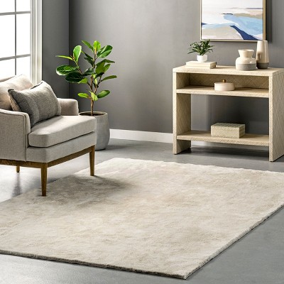 Cream Bliss 6' x 9' Easy-Care Synthetic Shag Rug