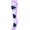 CTM Women's Fun Colored Argyle Plaid Knee High Socks (1 Pair) - 2 of 3