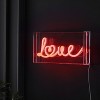 11.88" x 5.88" Love Contemporary Glam Acrylic Box USB Operated LED Neon Light Red - JONATHAN Y: Heart-Shaped Wall Decor - 3 of 4