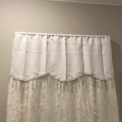 Kate Aurora Luxurious Solid Colored Scalloped Rod Pocket Window Valance ...