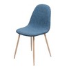 Modern Curve-Back Dining Chairs, Side Chairs with Wood-Finish Metal Legs, Fabric Upholstered Leisure Chair (set of 2) -Christopher Knight Home - 4 of 4
