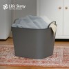 Life Story Flexi Tub, Versatile 26 Quart Storage Tote, Flexible Plastic Home Organizer Lightweight Basket with Carrying Handles, Gray - 4 of 4