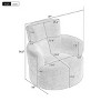Single Swivel Lounge Chair, Soft Berber Fleece Accent Chair with Adjustable Headrest for Living Room or Office Use - Coolbibila - 4 of 4