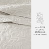 FIONECA Quilted Floral Microfiber Coverlet Set with Matching Shams All Season Machine Washable - 4 of 4