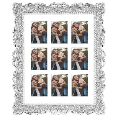 REGALWOVEN Shiny Clear Glass Vintage Velvet Panel Back Picture Frame
