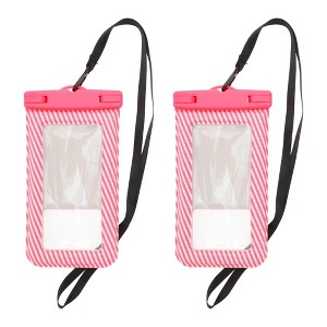 Unique Bargains Full Stripe Mobile Waterproof Bag 2 Pcs - 1 of 4