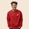 Dalix Ghost Embroidered Crewneck Long Sleeve Sweatshirt Fleece Men - 2 of 4