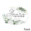 Big Dot of Happiness Boho Botanical - Shaped Fill-In Invitations - Greenery Party Invitation Cards with Envelopes - Set of 12 - 3 of 4