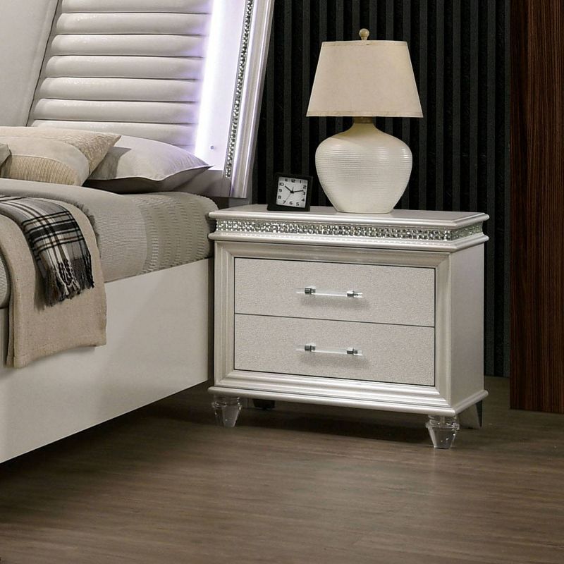 Granite 2 Drawer Nightstand Pearl White - HOMES: Inside + Out, 3 of 6