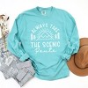 Simply Sage Market Women's Take The Scenic Route Horizon Long Sleeve Garment Dyed Tee - 3 of 3