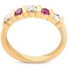 Pompeii3 1/2ct Ruby & Diamond Wedding Anniversary 14K Yellow Gold Ring - 3 of 4