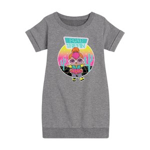 Girls' - LOL Surprise! - Road Trippin Graphic Short Sleeve Fleece Dress - 1 of 4
