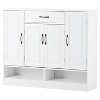 ORRD Modern Shoe Cabinet with Adjustable Shelves, White Minimalist Shoe Storage Organizer & Sideboard with Sturdy Top, Space-Saving Design - 3 of 4