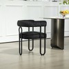 LOVMOR House Hold Contemporary Designed Chenille Fabric Upholstered Accent/Dining Chair/Kitchen Armchair for Living Room set of 2 - 3 of 4