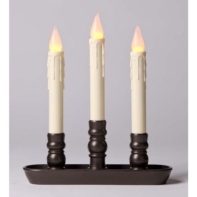 Plow & Hearth - Battery-Operated Triple Window LED Window Candle, 1 of 3