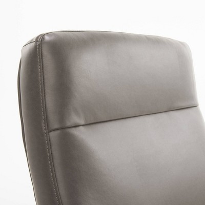 Gray Bonded Leather Adjustable Ergonomic Executive Chair
