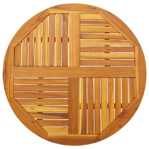 vidaXL Table Top Diameter 90 x 2.2 cm Round Solid Acacia Wood - 1 of 4