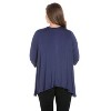 24seven Comfort Apparel Women's Plus Elbow Length Open Cardigan - 3 of 4