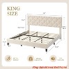 TWIN XL/Twin/Full /Queen/King Upholstered Bed Frame Heavy-Duty Platform Bed Frame w/ Upholstered Headboard and Strong Wood Slats - 2 of 4