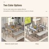 CENGHU 6-Piece Rubber Wood Dining Table Set for 6, Kitchen Table & Chairs Set with Wood Grain Pattern Tabletop and Soft Cushion - 4 of 4